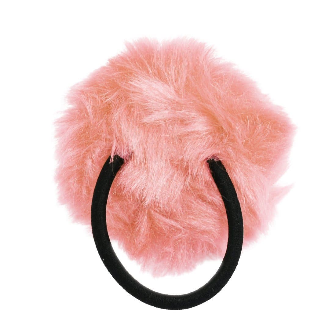 uxcell Women Salmon Pink Pom Decor Stretchy Band Hair Tie Ponytail Hairband