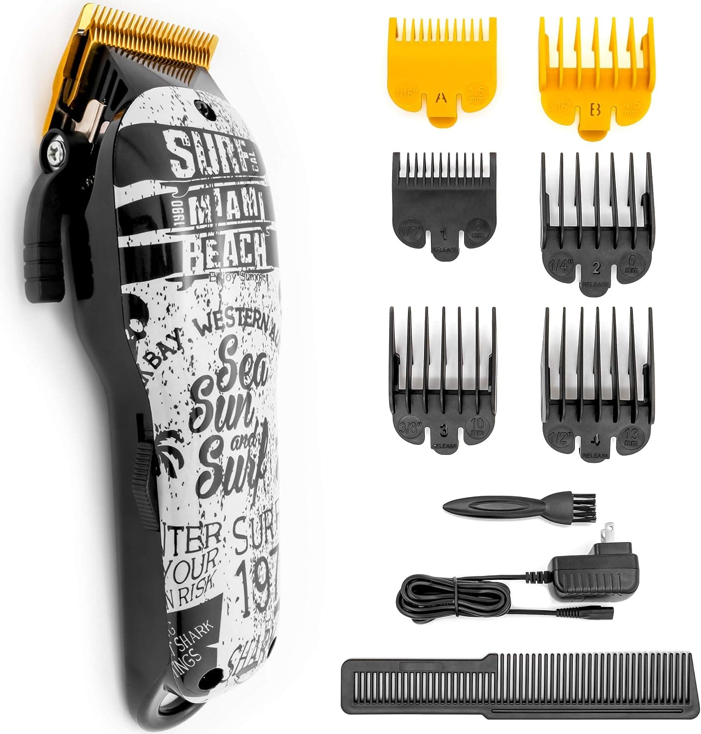 HONGNAL Professional Hair Clippers Cutting Kit,2000mAh Powerful Electric Hair Cutting Trimmer Set,240min Cordless Clipper for Men,Barbers and Stylists