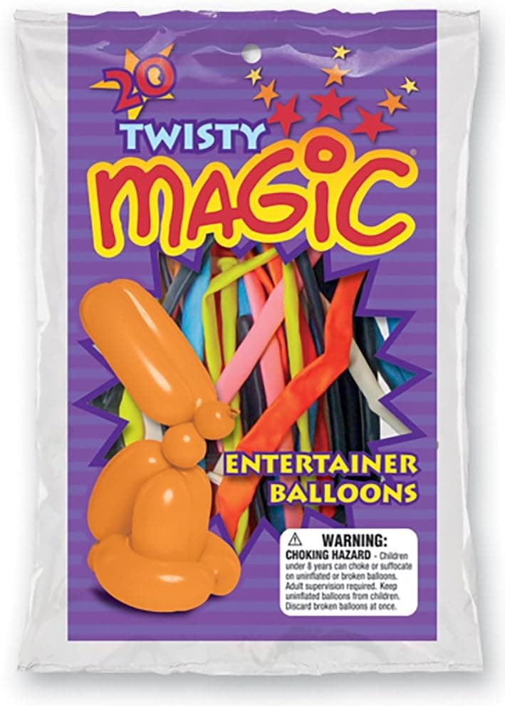 Funsational Twisty Magical Latex Balloons, 20 Count