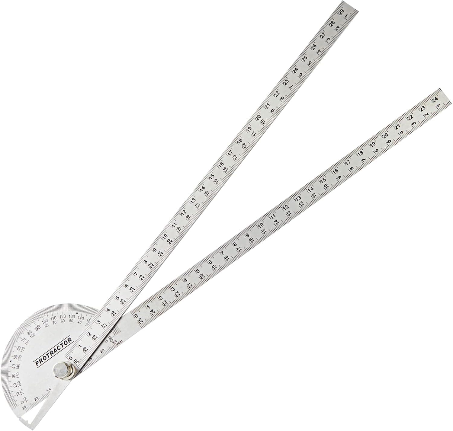 30 cm Stainless Steel Swing Arm Protractor for Woodworking, Construction (7.9 x 5.1 x 0.5 In)