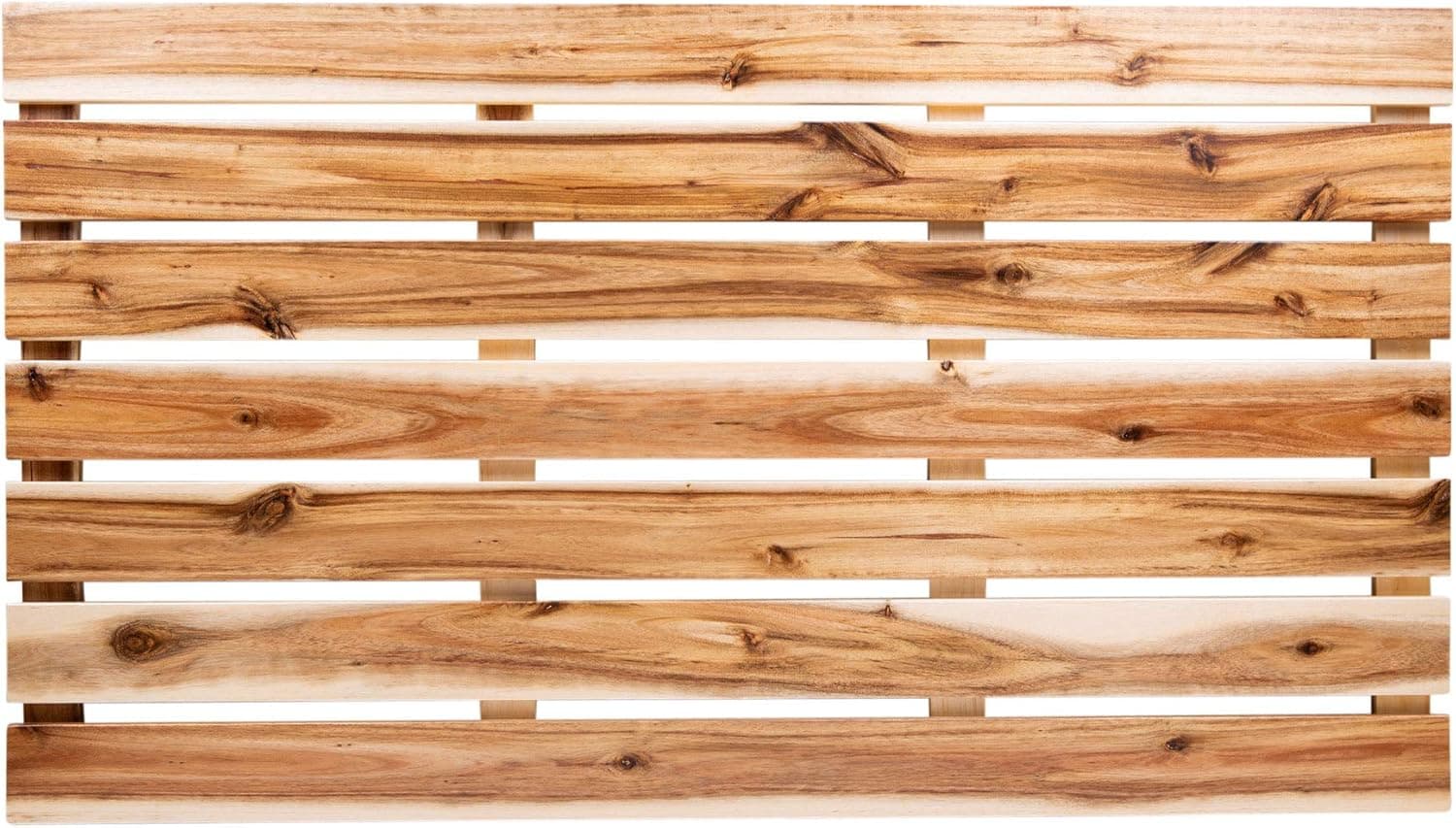 Villa Acacia Wooden Bath Mats - 36 x 20 Inch Acacia Wood Indoor or Outdoor Shower Mats - Slated Platform Wood Shower Mat for Floor﻿