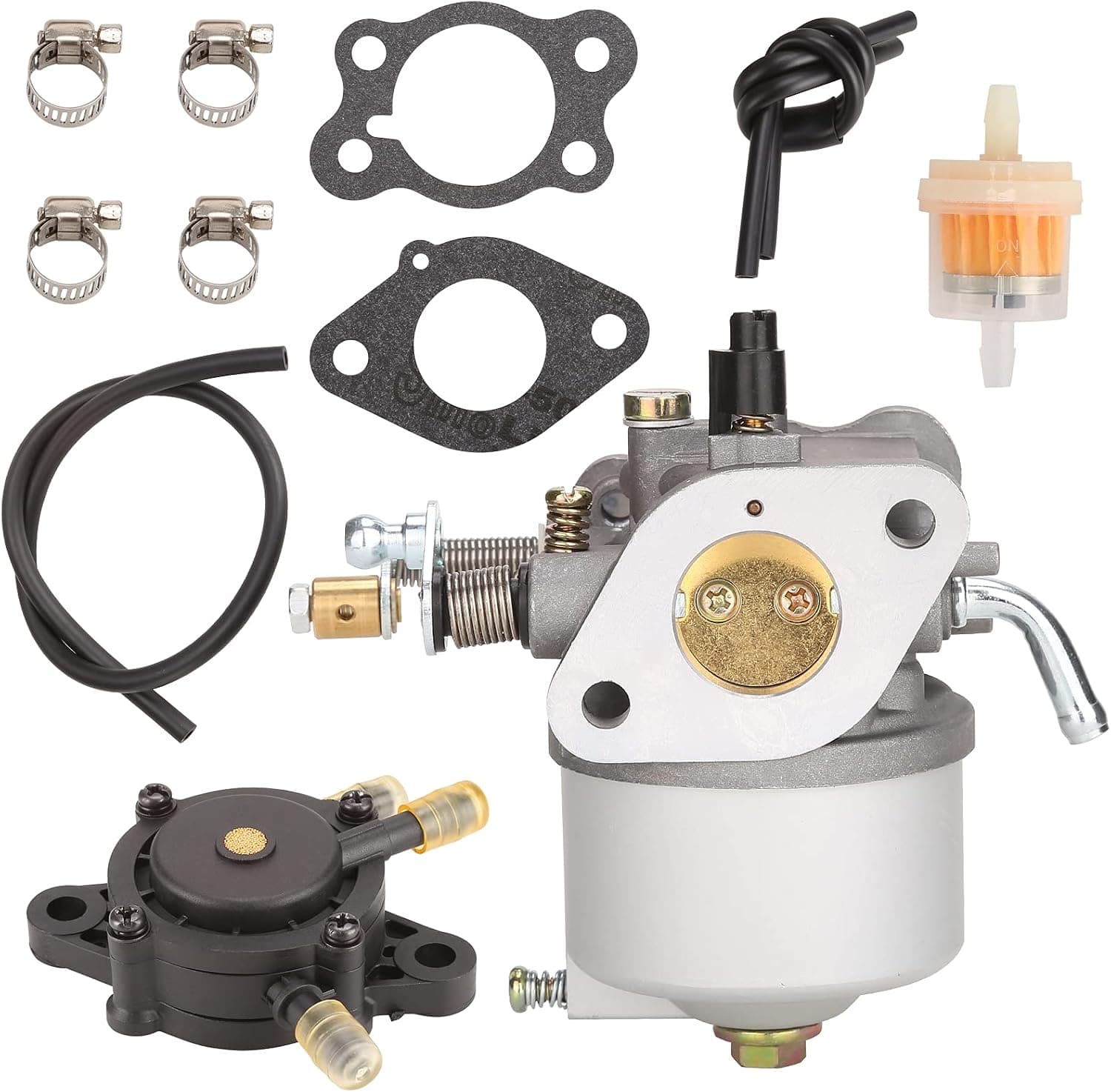 10L0L Golf Cart Carburetor Fuel Pump Kit for EZGO TXT Medalist Marathon 1991-up 4-Cycle with 295cc Engines, OEM 72840-G01 26645-G01 72558-G02 26726-G01 26727-G01 603901 17553