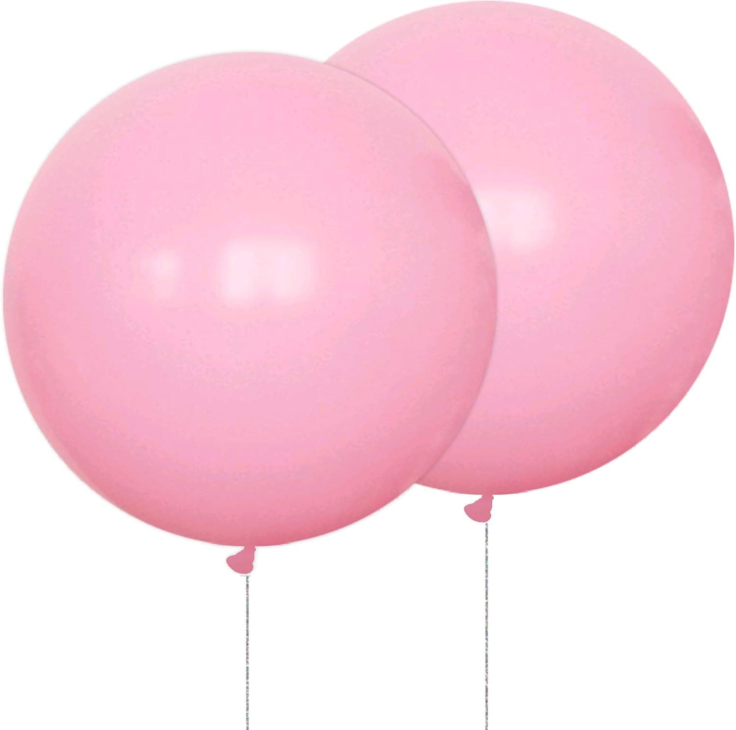 AZOWA 36 Inch Big Round Balloons Macaron Pink 5 Pack Gaint Latex Party Balloons