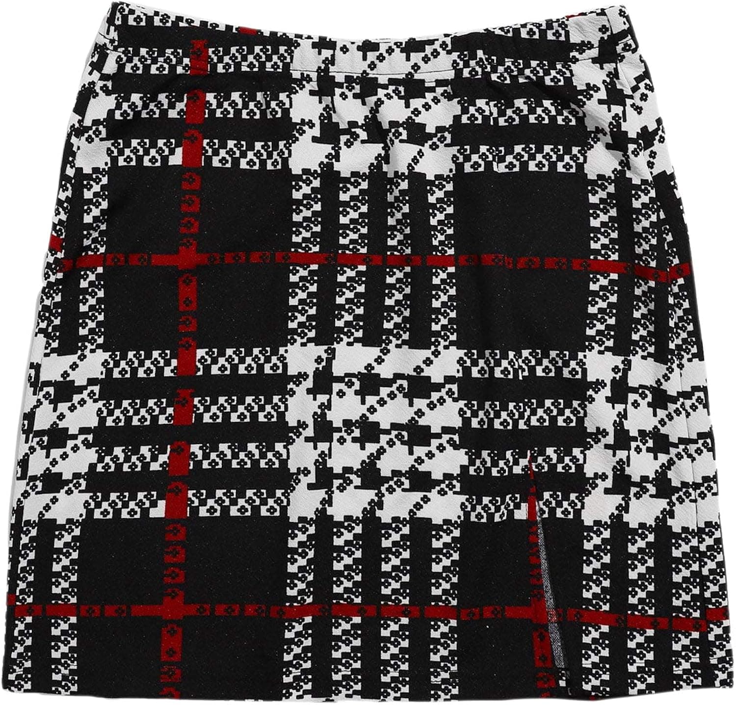 SheIn Women's Basic Stretch Plaid Mini Bodycon A-Line Pencil Skirt