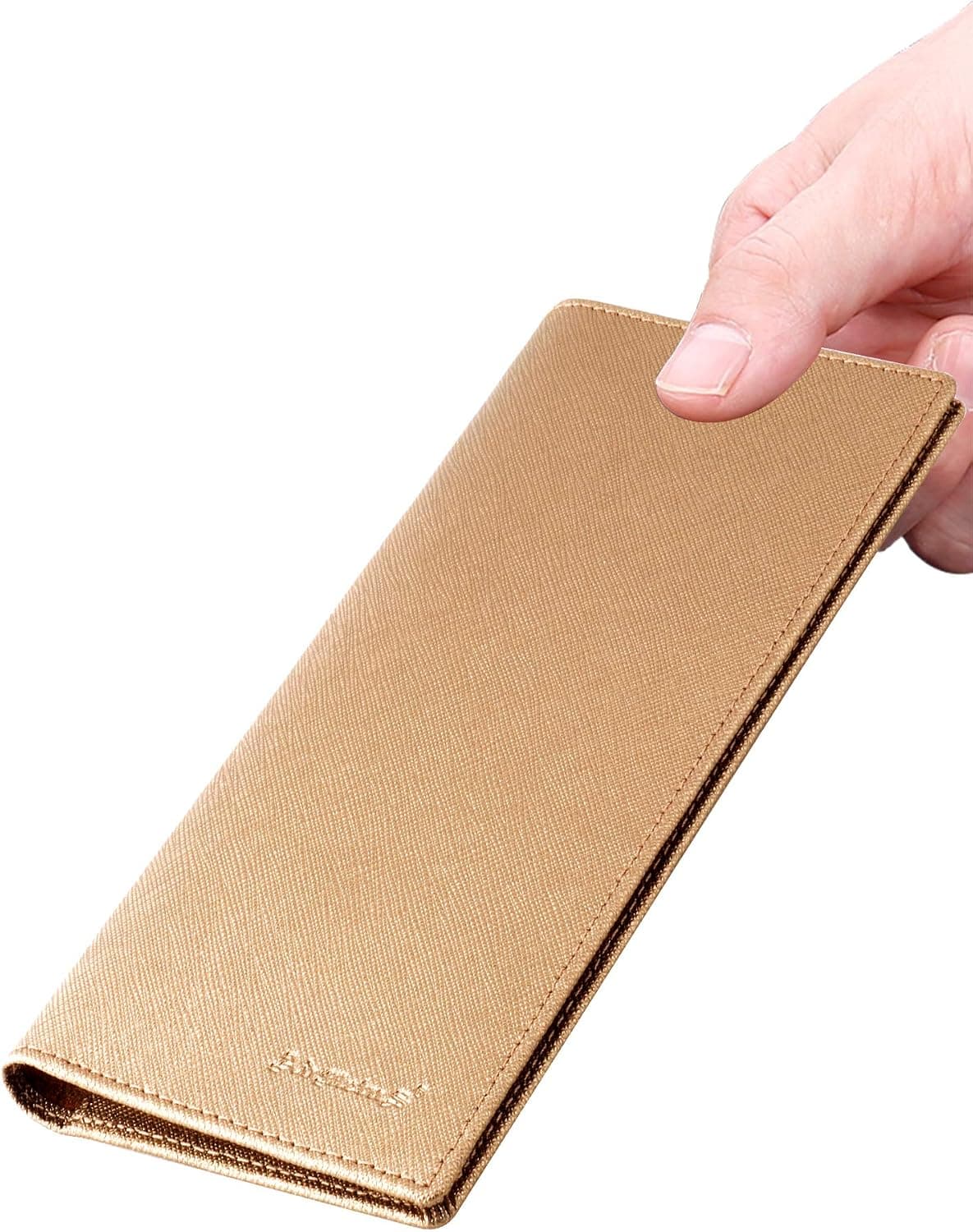 Mens Wallet RFID Blocking Vintage Genuine Leather Bifold Long Wallet Card Holder