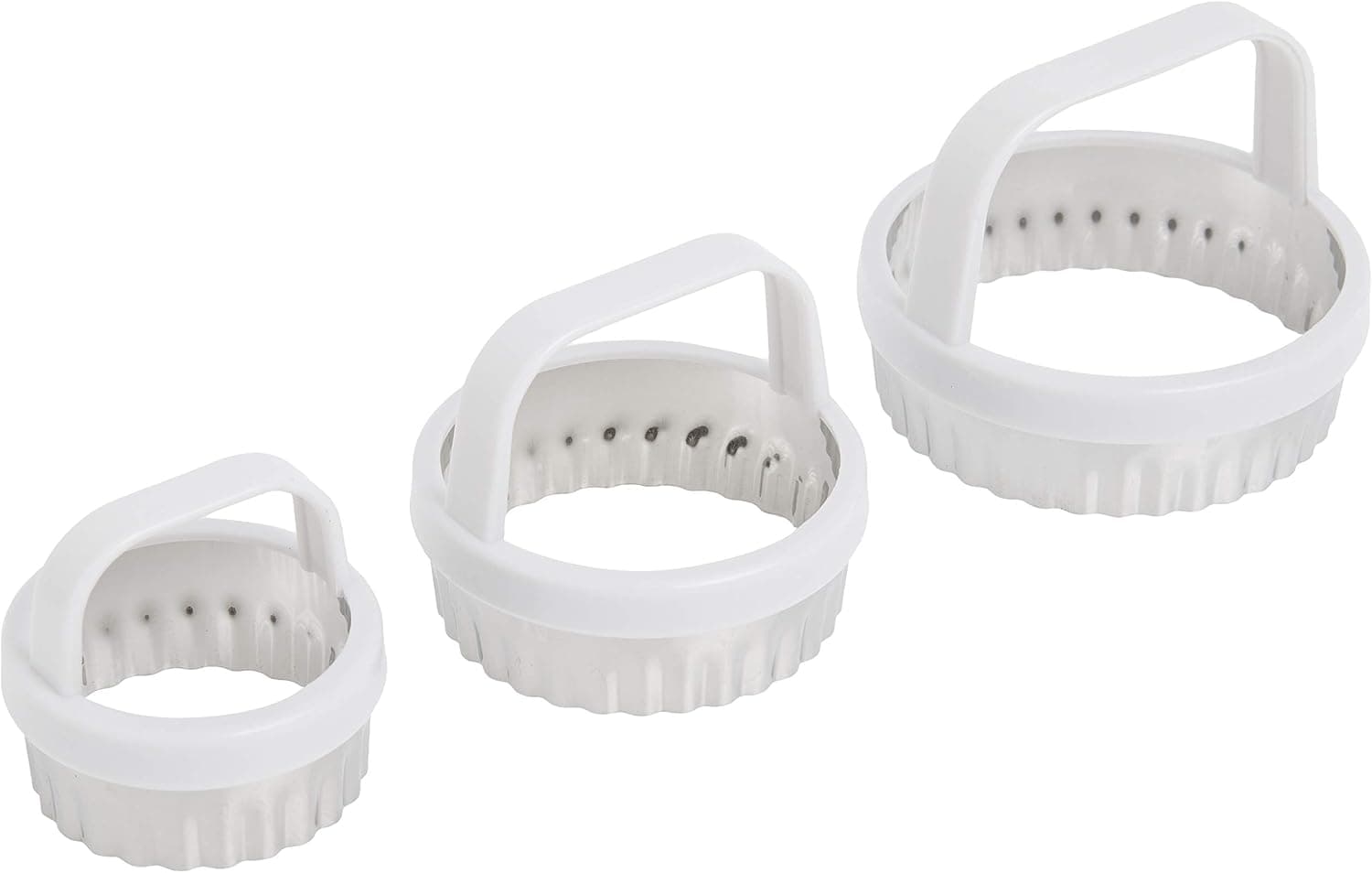 Norpro 3490, Metallic, Scallop Biscuit/Cookie Cutter, Set of 3, One Size