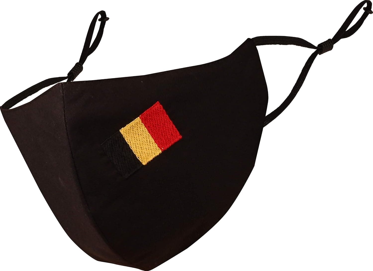 Touchstone Flag Embroidered 3 Layer Cotton Face Masks Reusable Washable Adjustable for Men, Women.
