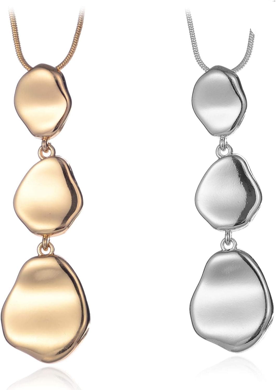 welbijoux Long Pendant Necklaces for Women Multi-Layer Pendant Y Necklace Set Statement Pendant Chic Jewelry for Girls
