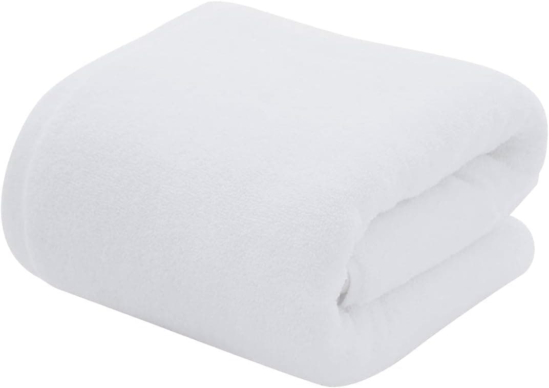 Large Towels Oversized, Zhiyouni Jumbo Size Bath Sheets 35 x 70 Inches, Highly Absorbent SPA Quick Dry Soft Bath Towels, Gift for Family (White)