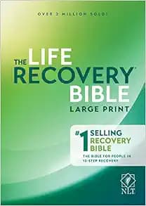 NLT Life Recovery Bible (Large Print, Hardcover) 2nd Edition: Addiction Bible Tied to 12 Steps of Recovery for Help with Drugs, Alcohol, Personal Struggles - With Meeting Guide