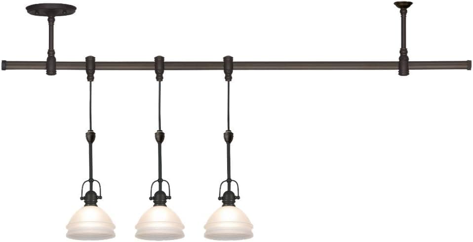 Sea Gull Lighting 94514-71 Three-Light Trenton Pendant Rail Kit, Antique Bronze Finish