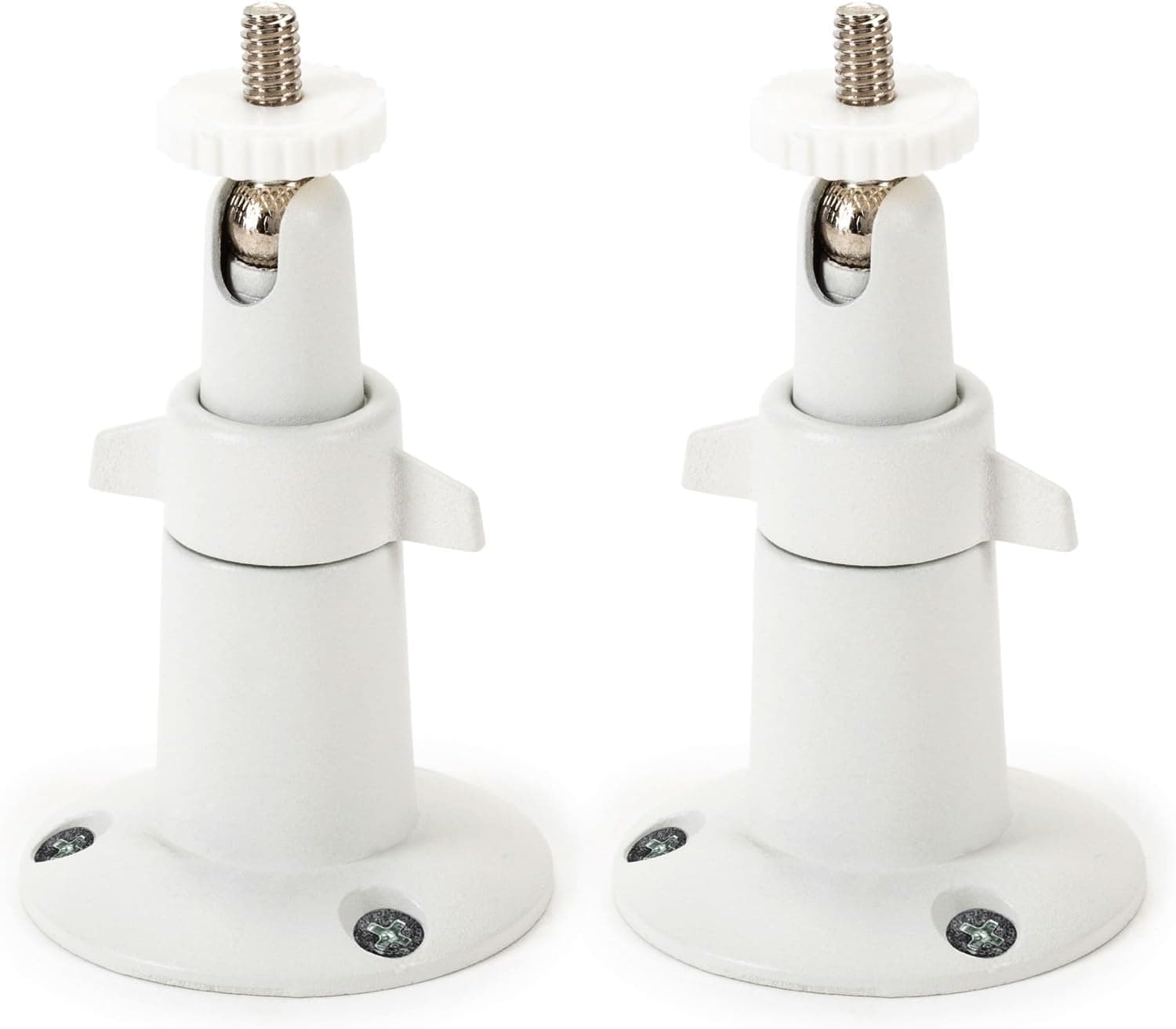 Wasserstein Adjustable Indoor/Outdoor Security Metal Wall Mount Compatible w/Arlo Pro/Pro 2/Pro 3/Pro 4/Pro 5/Ultra/Ultra 2, Wyze Cam Outdoor, Wyze Cam V3 & Ring Stick Up Cam Battery (2 Pack, White)