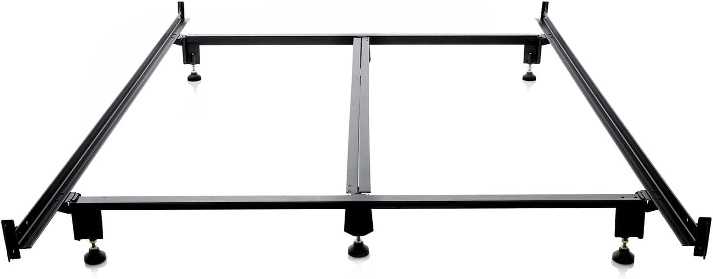 MALOUF STEELOCK Headboard-Footboard Hook-in Super Duty Steel Wedge Lock Metal Bed Frame - Functions as Bed Rails - Cal King