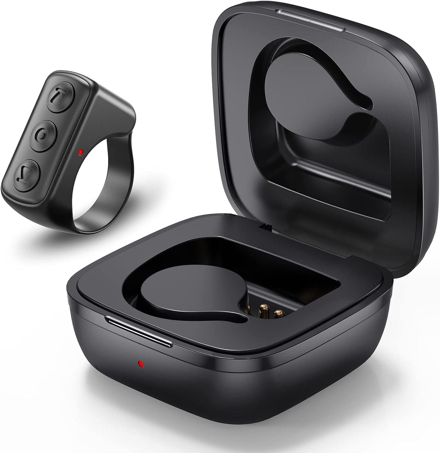 TIK Tok Bluetooth Remote Control, Tiktok Wireless Scrolling Control Page Turner Rechargeable with Ring Design and Charging Case Compatible with iOS/Android