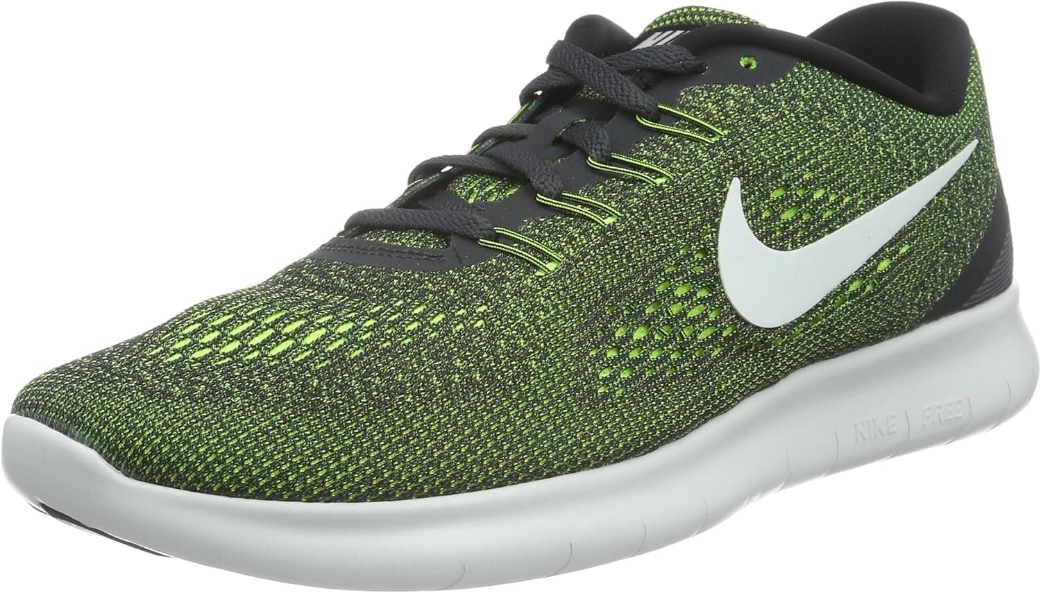 Nike Men's Free RN Running Shoe Anthracite/Off White/Volt/White Size 10H M US