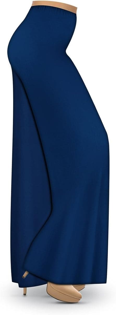 Solid Black Or Gray Slinky Wide Leg Plus Size Supersize Palazzo Pants