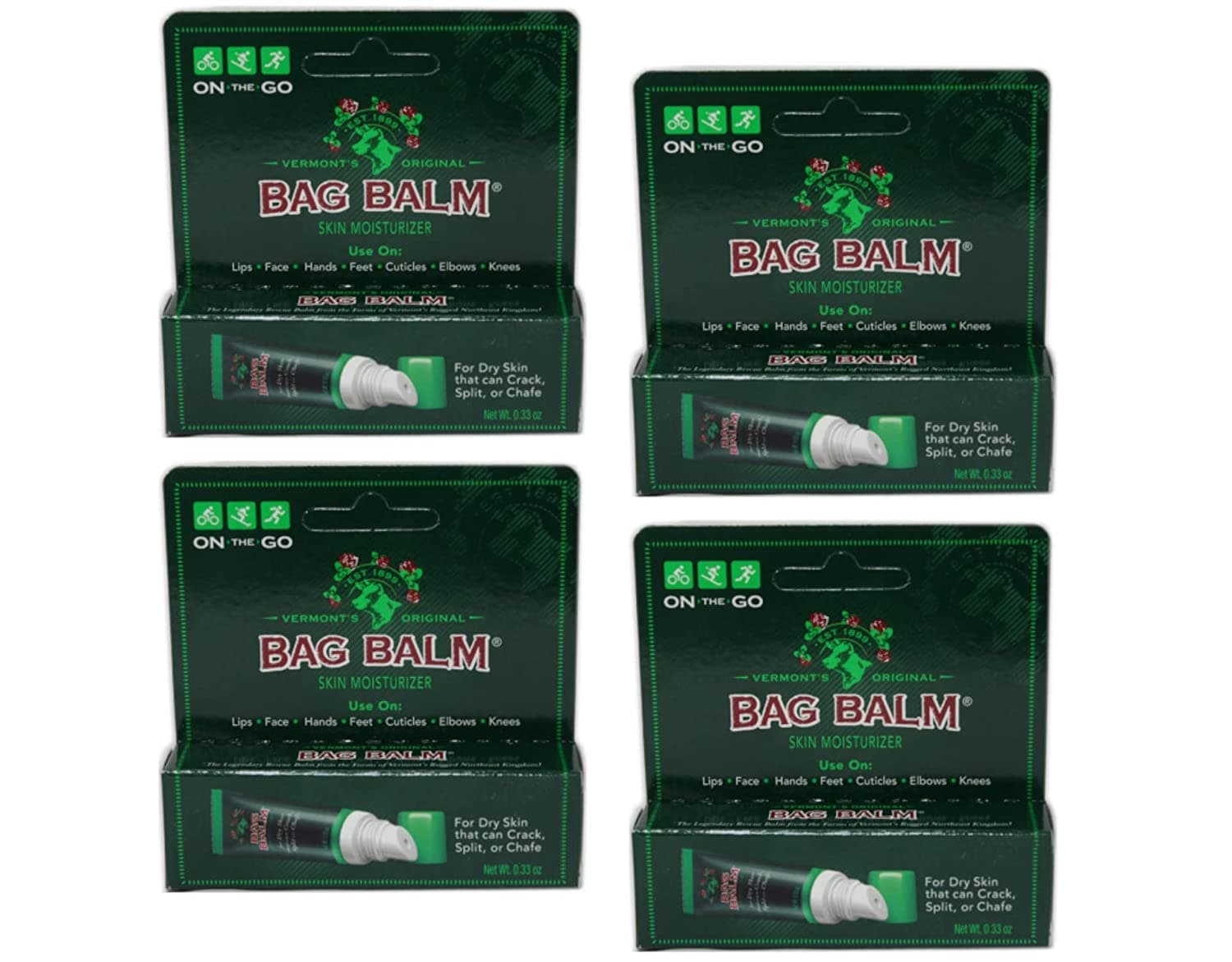 Bag Balm On-the-Go Tube, 0.25 Oz , 4 Count