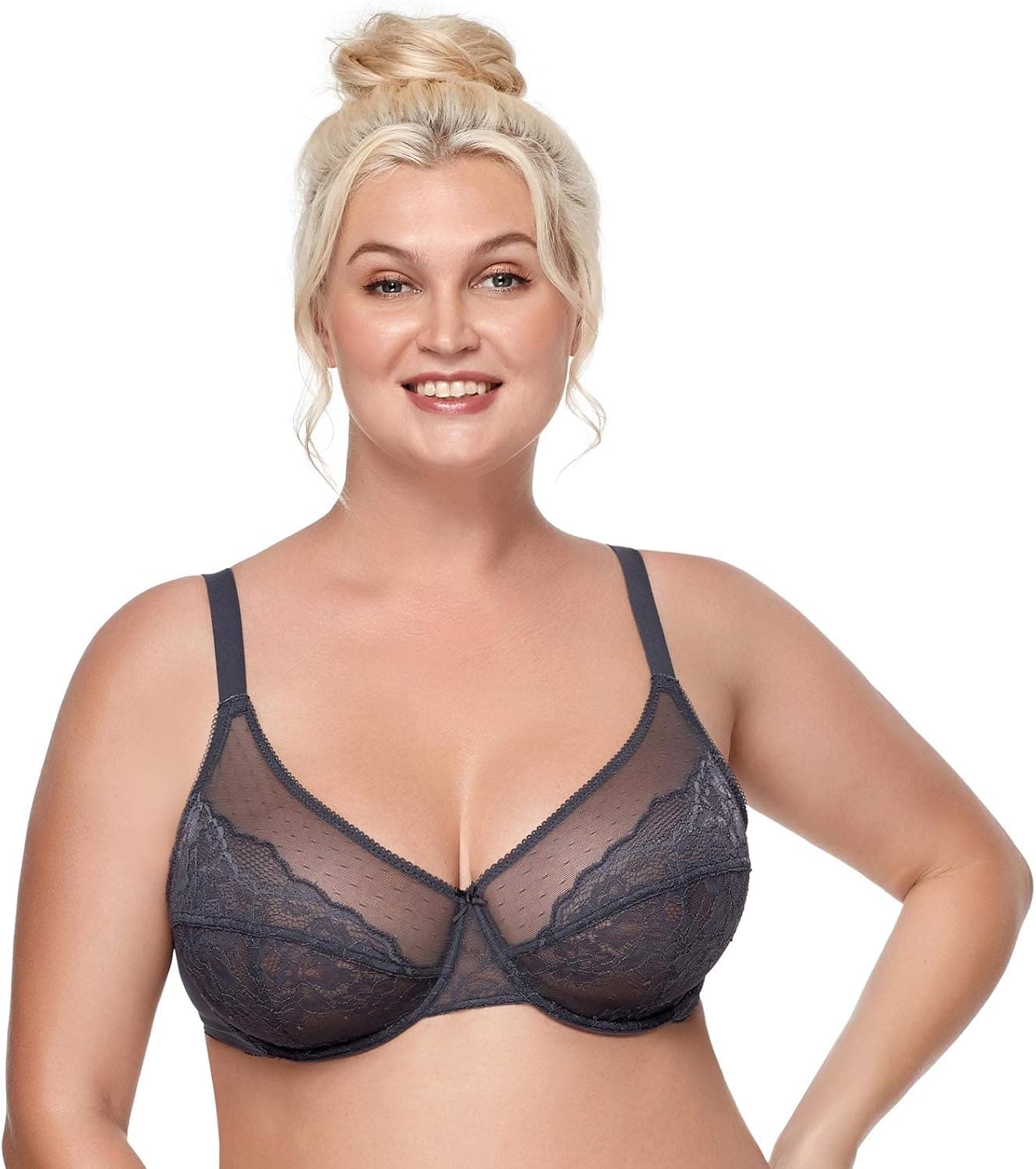 HSIA Minimizer Bras for Women Full Coverage Underwire Bras Plus Size,Lifting Lace Bra for Heavy Breast