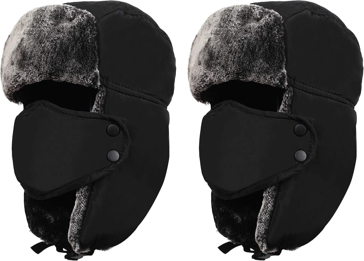 SPORT BEATS Trapper Winter Hat for Men and Women Russian Warm Ushanka Hat with Ear Flaps and Windproof Mask