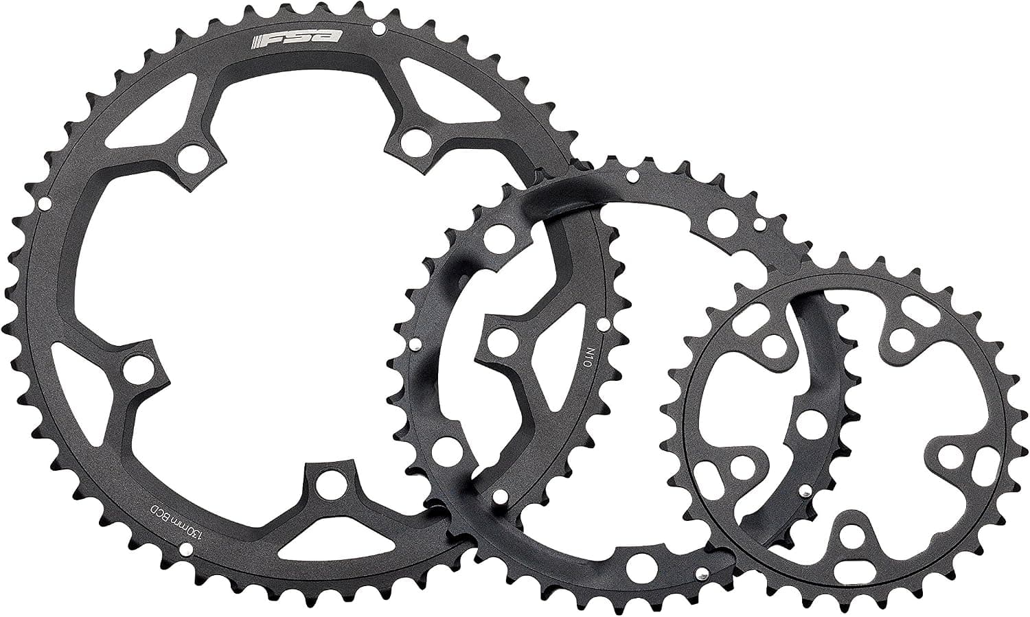 FSA Full Speed Ahead Pro Black Triple 130/74BCD Road Chainring - 130BCD 39T