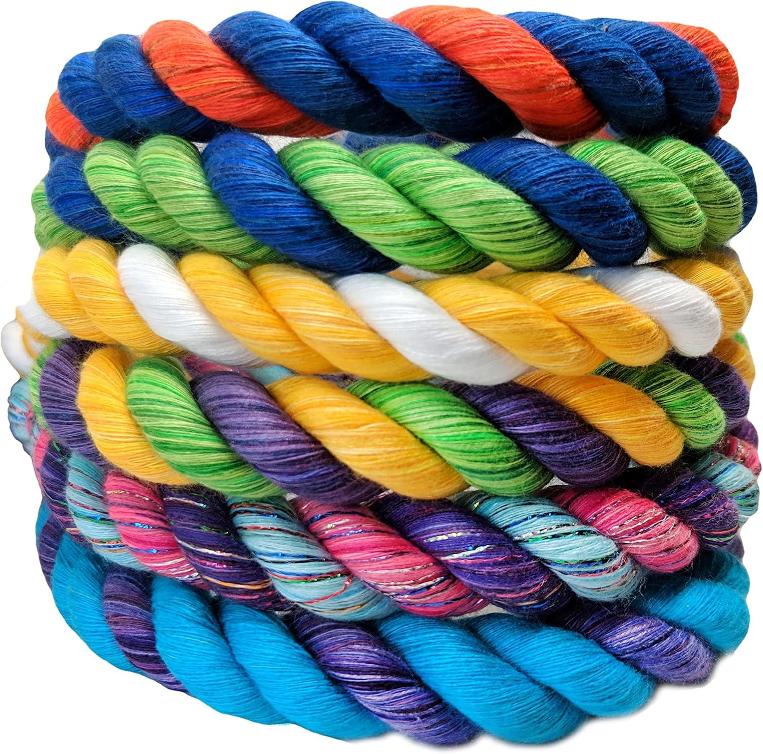 Ravenox Colorful Twisted Cotton Rope | Made in The USA | Custom Color Triple-Strand Rope and Cordage for Sport, Décor, Pet Toys, Crafts, Macramé and Indoor Outdoor Use | by The Foot and Diameter