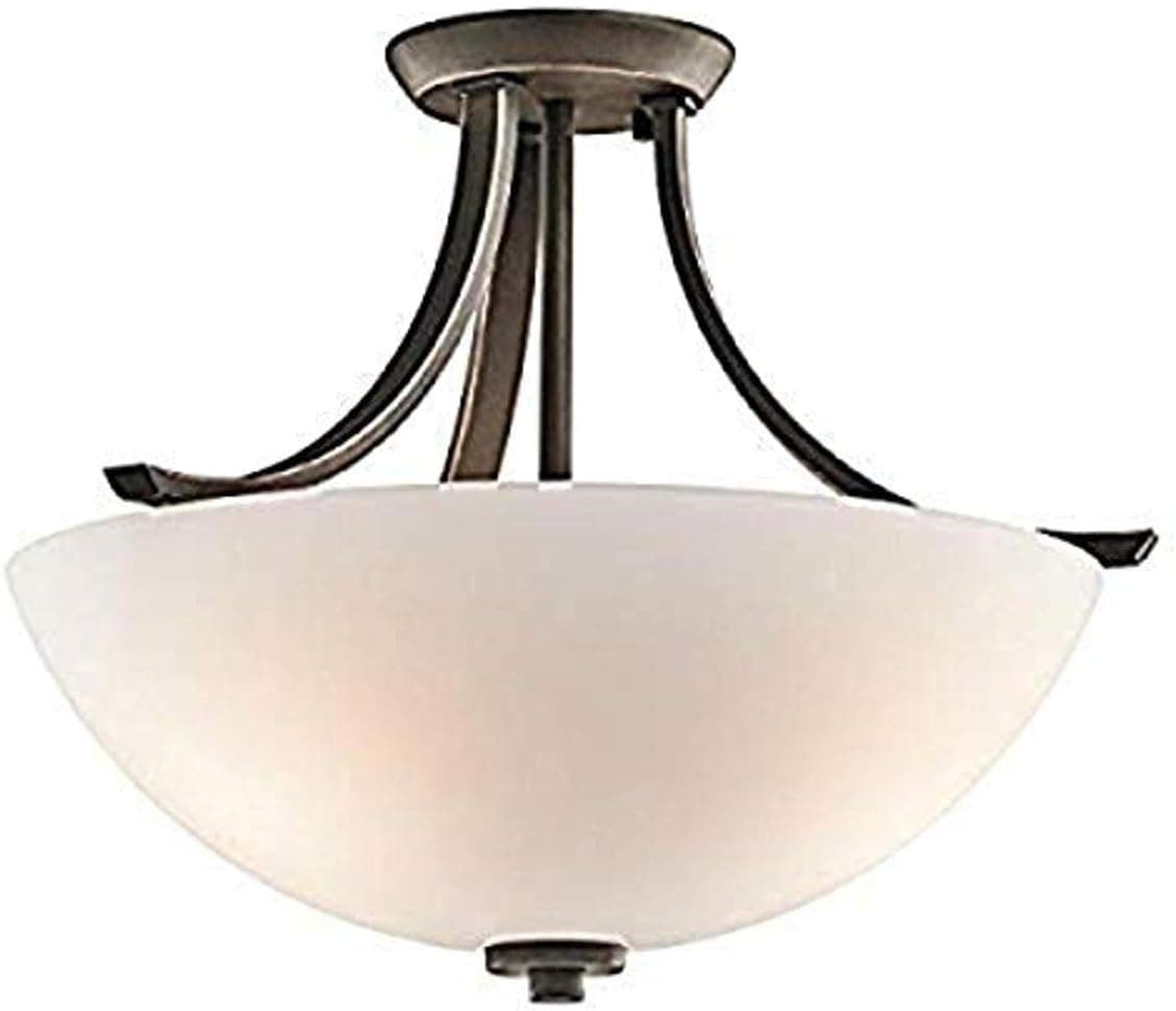 Kichler 42563OZ Granby Semi-Flush 3-Light, Olde Bronze
