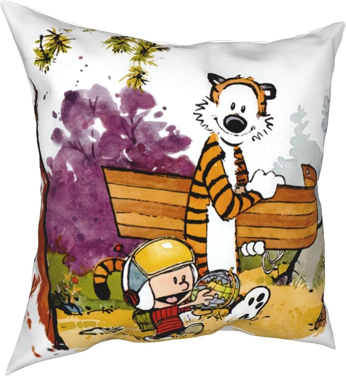 Pillow Case Square Double-Sided Throw Pillowcase Sofa Pillow Cover Home Car Pillow Case 18"X18"