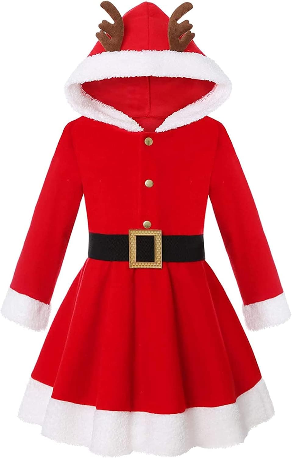 Doxrmuru Girls Santa Costume Christmas Dress for Girls Xmas Cosplay Party