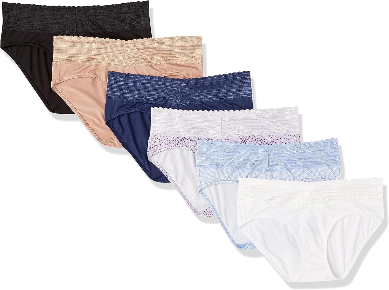 Warner's Blissful Benefits Womens No Muffin Top Tailored 6-Pack Hipster
