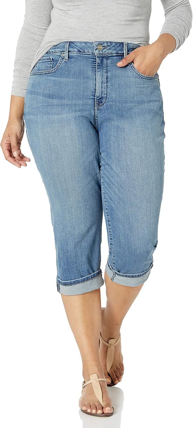 NYDJ Women's Plus Size Marilyn Straight Crop Jean