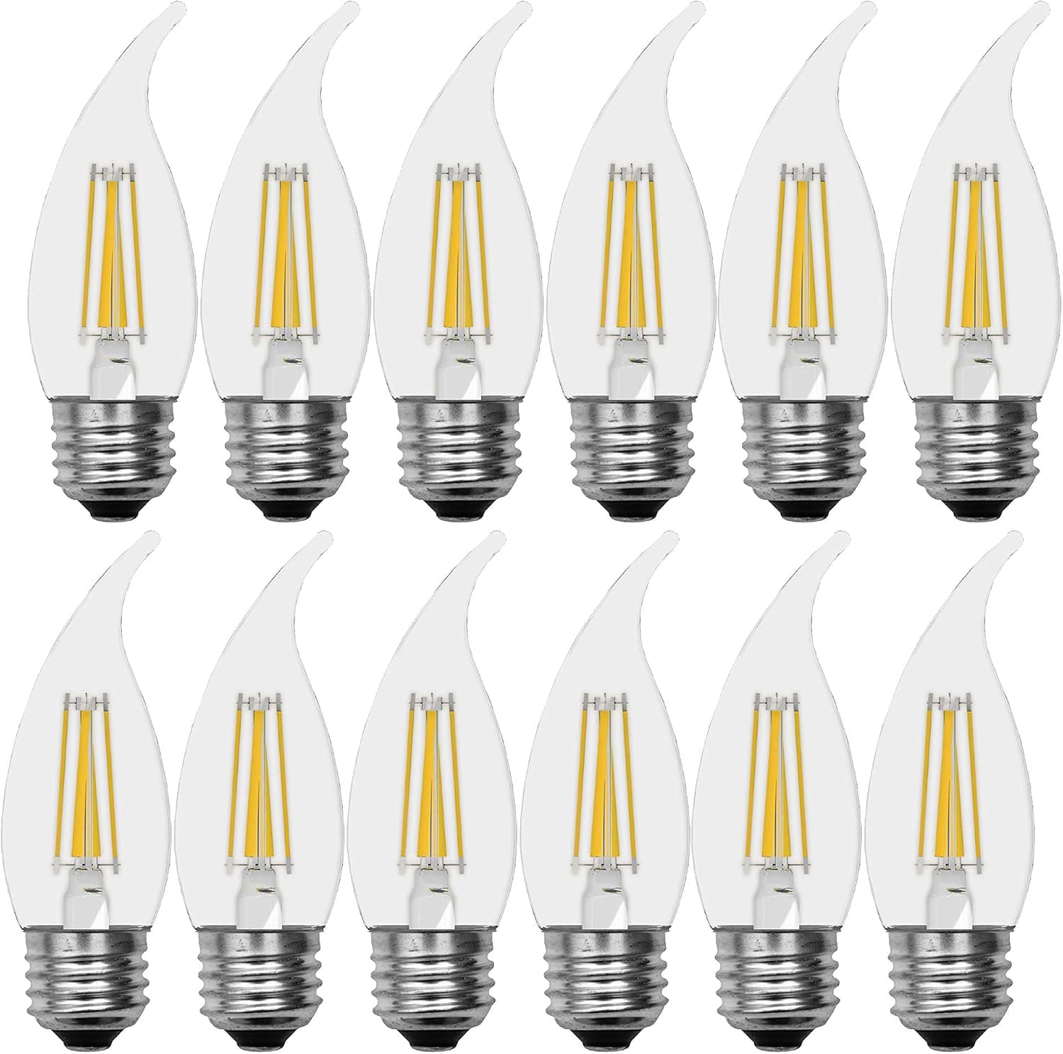 GE Lighting LED Light Bulbs, 40 Watt Eqv, Soft White, Decorative Lights with Medium Base (12 Pack)