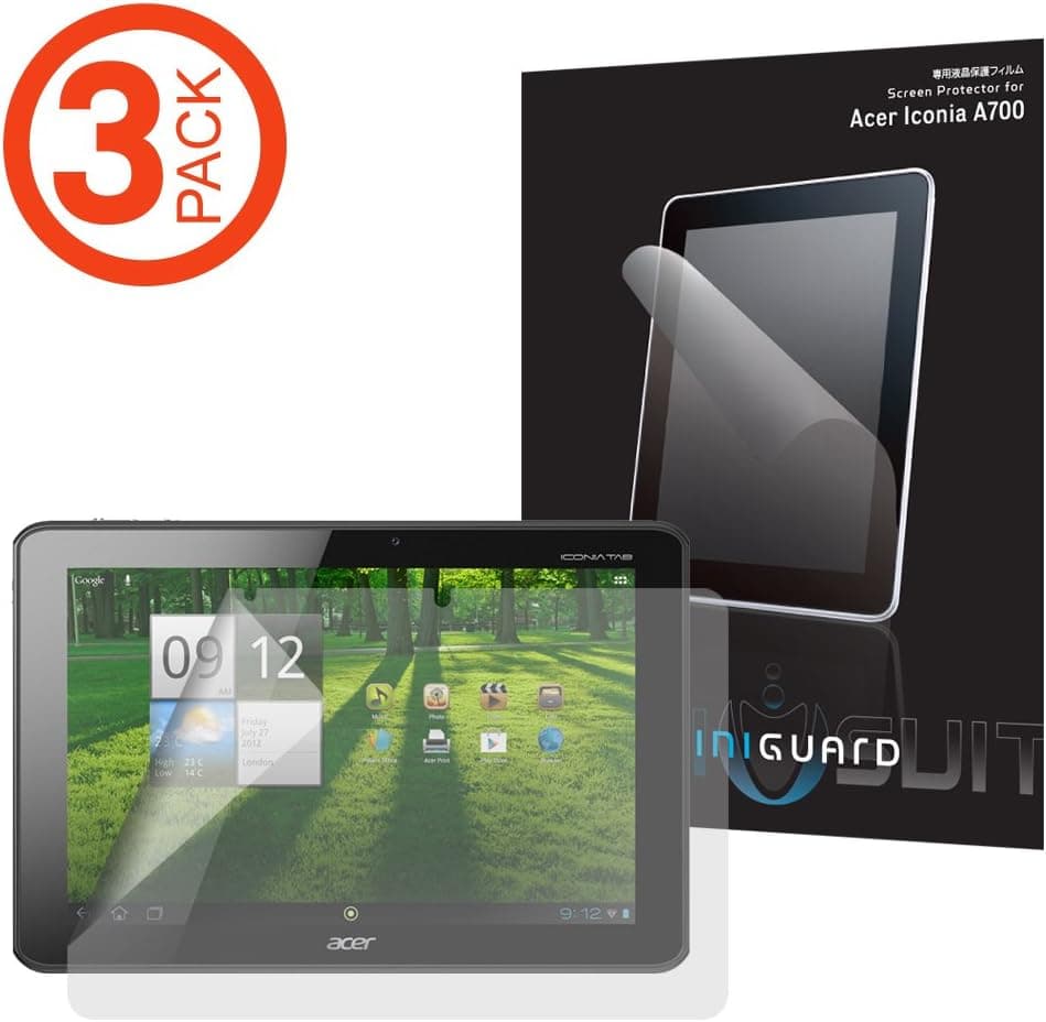 3-Pack MiniSuit Anti-Glare Screen Protector for Acer Iconia A510, A700 10.1" Inch Touchscreen Tablet