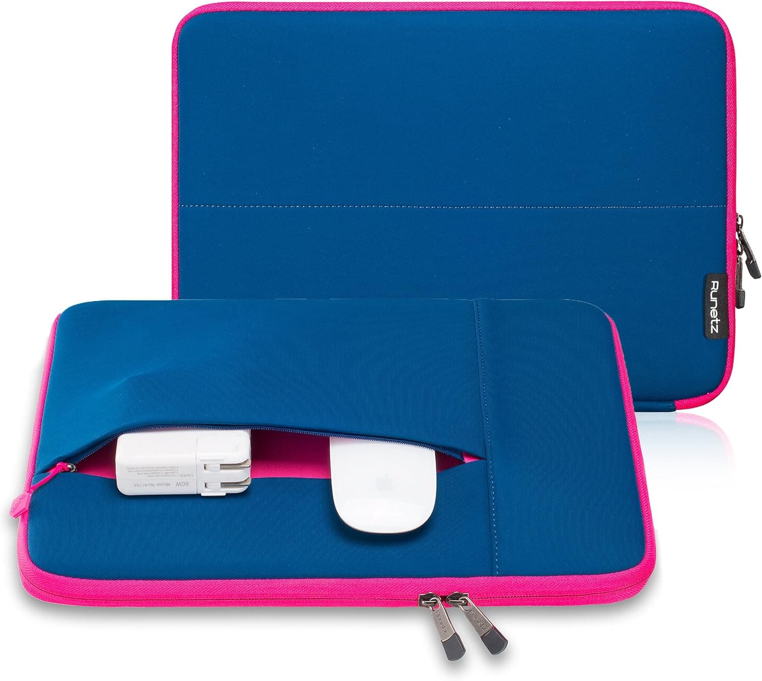 Runetz 14 inch Laptop Sleeve 14 inch for MacBook Pro 14 inch Sleeve 2021 2022 A2442 M1 Neoprene Carrying Bag 14 inch Laptop Case 14 inch MacBook Pro Sleeve Apple Mac Book Computer Laptop Cover, Navy