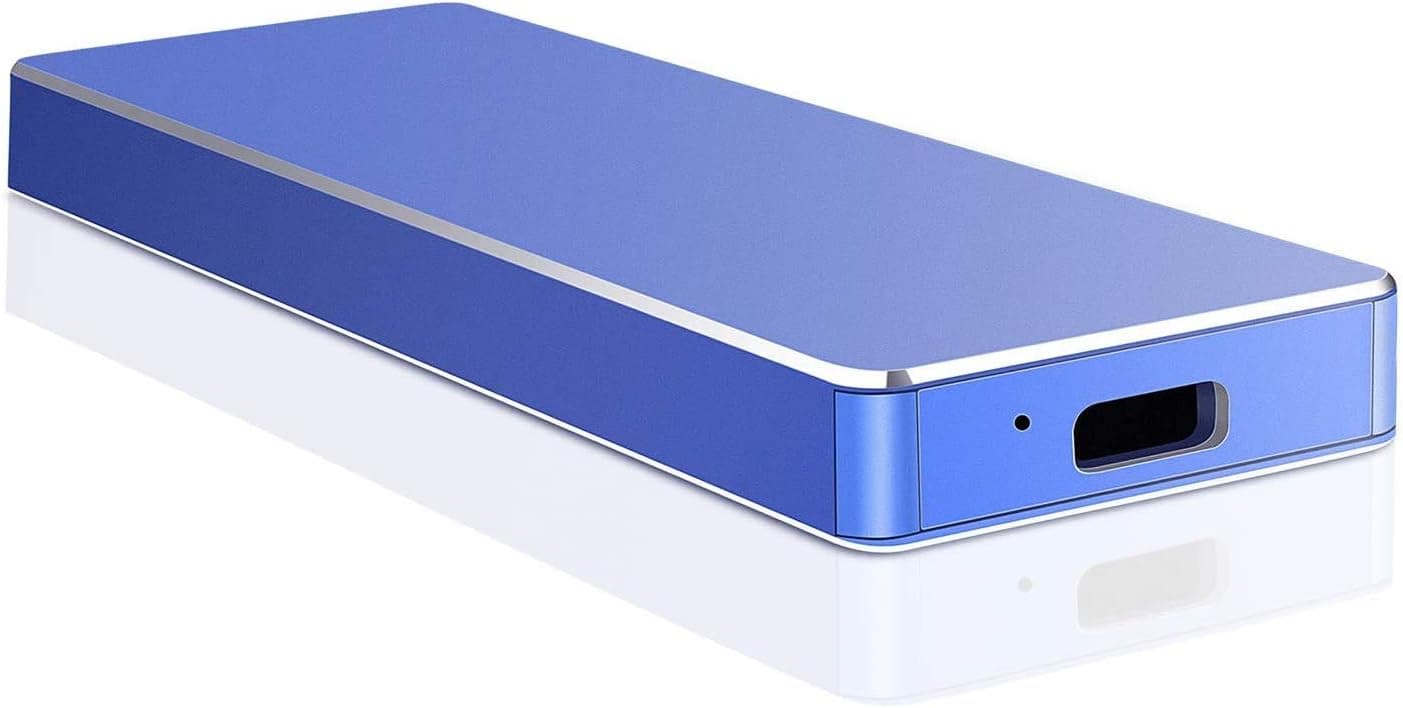 Portable SSD 16TB External Solid State Drive Type-C USB 3.1 High-Speed External SSD Hard Drive Reliable for PC, Desktop, Laptop, Mac (16TB, Blue)