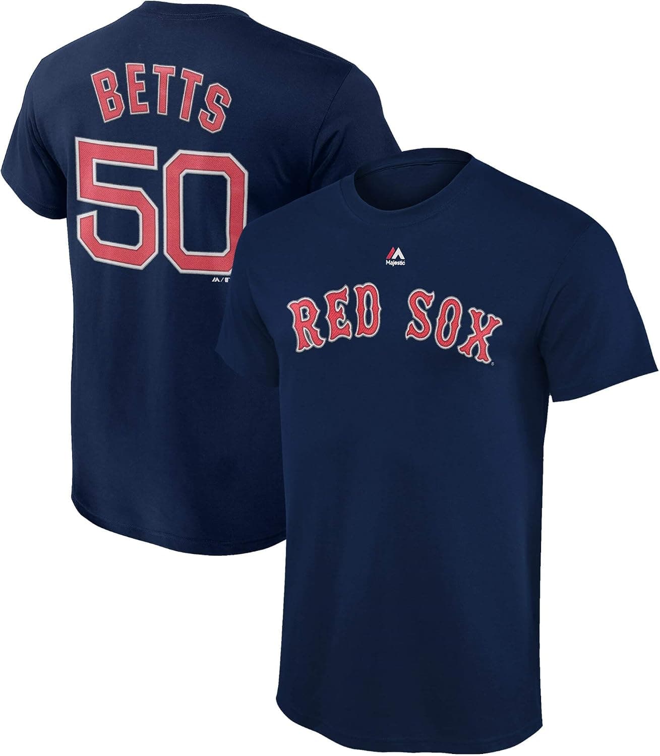 Mookie Betts Boston Red Sox Navy Blue Net Youth Name and Number T Shirt