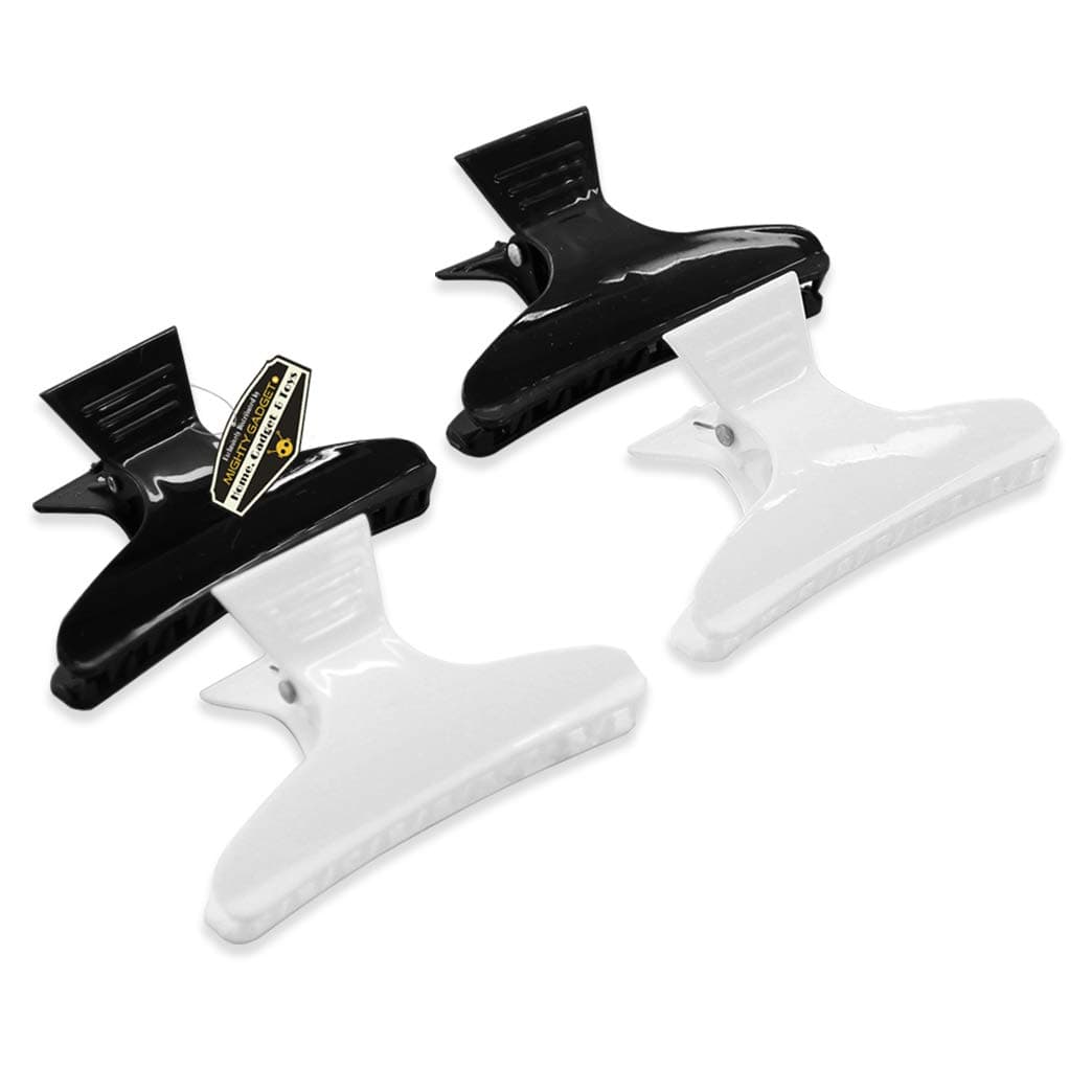 Mighty Gadget (R) 24 Pieces Butterfly Clamps Claw Hair Clips Hairdressing Accessories for Women and Girls (Black and White) - 3.25 inch