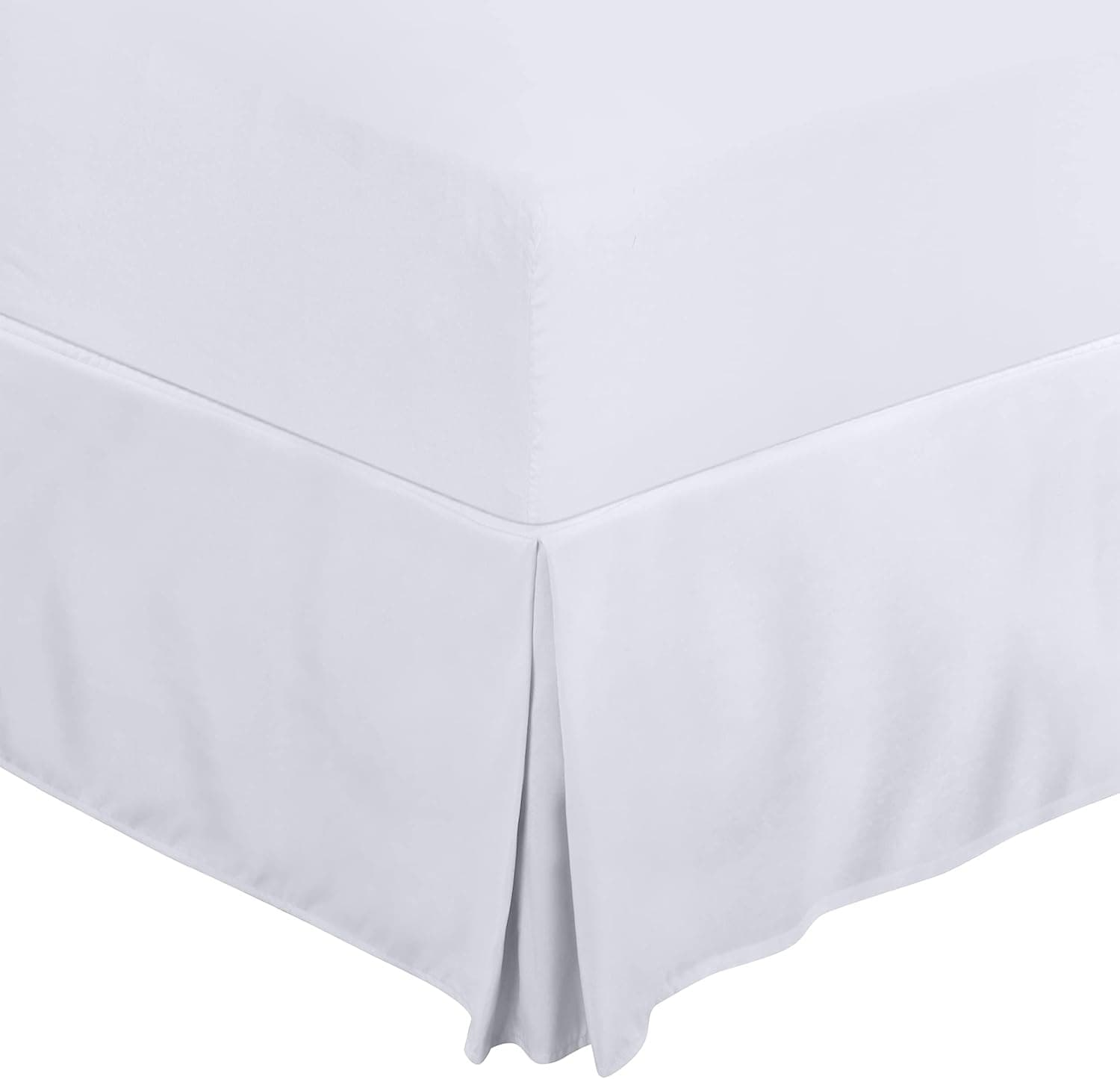 Utopia Bedding Full Bed Skirt - Soft Quadruple Pleated Ruffle - Easy Fit with 16 Inch Tailored Drop - Hotel Quality, Shrinkage and Fade Resistant (Full, White)
