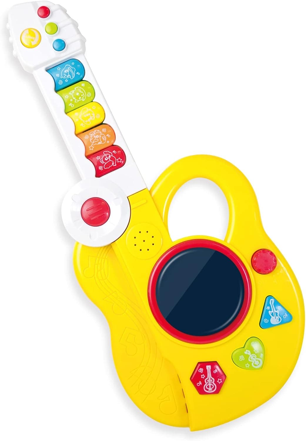 DOPOMT Mini Musical Toys for Toddler,Guitar Electronic Toy Piano and Drum Musical Instruments Toys,3 Music Modes Instrument Toys, Gifts for Birthday, Christmas，Educational Gift for Girls Boys Toddler