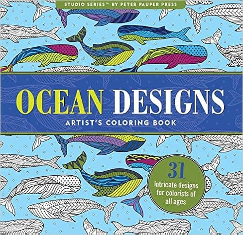 Ocean Designs Adult Coloring Book (31 stress-relieving designs) (Studio)