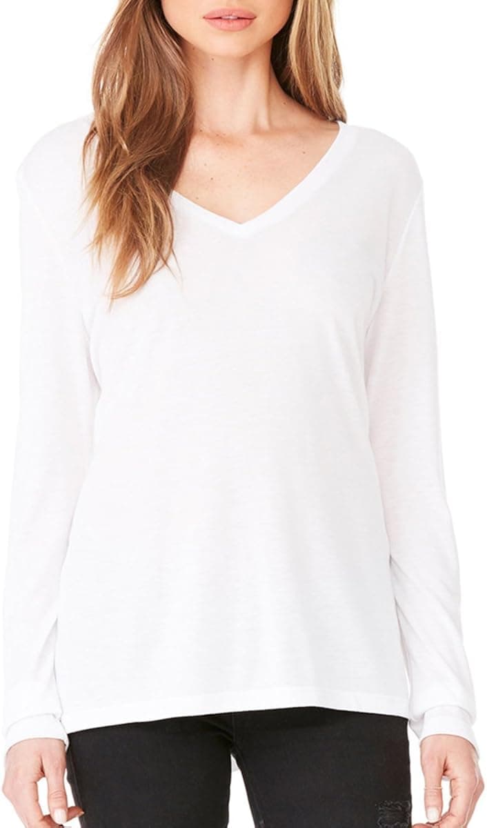 Bella Canvas Flowy Long-Sleeve V-Neck (8855)