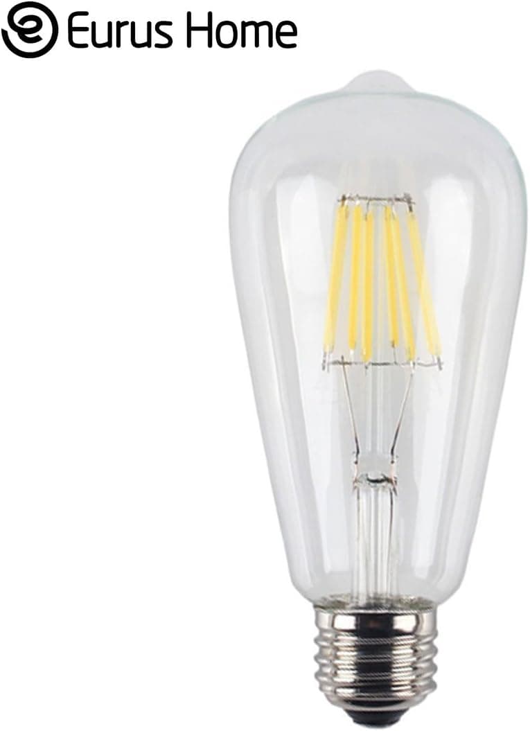 Eurus Home 8W Dimmable Edison Style Vintage LED Filament Bulb,E26 ST64 Base Lamp,2700K Warm White 800LM,80W Incandescent Bulb Equivalent