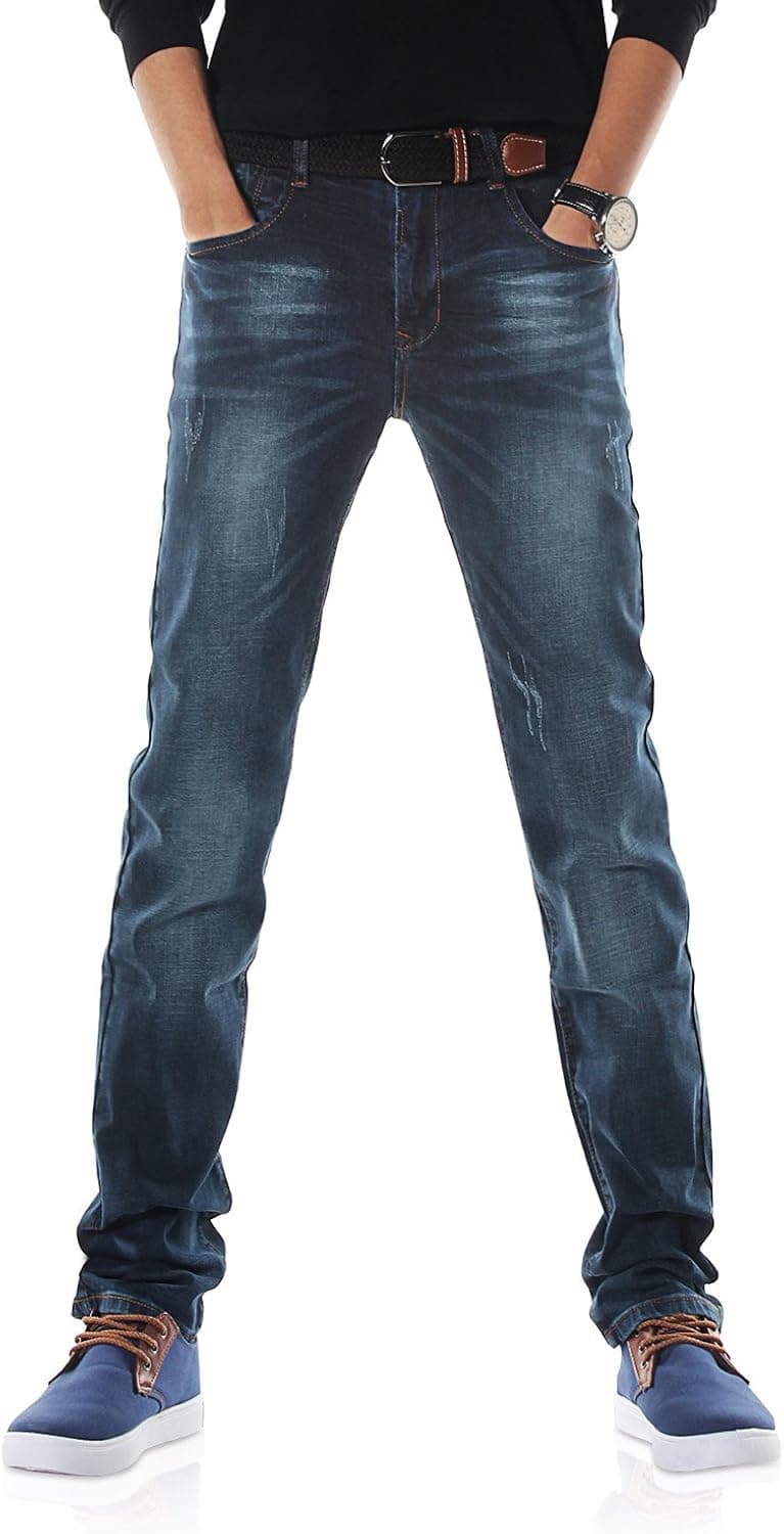 Demon&Hunter 817 Series Slim Fit Jeans for Men Stretch Classic 5-Pocket