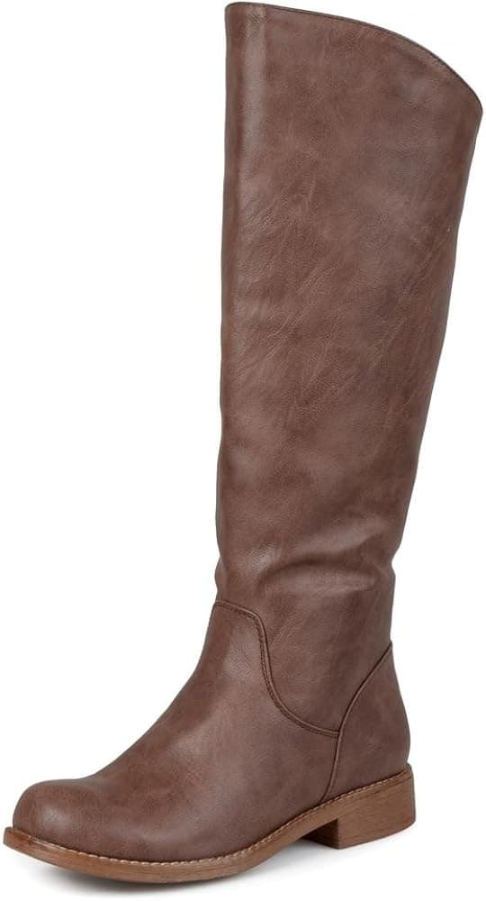 Journee Collection Womens Regular Sized and Wide-Calf Knee-High Riding Boot