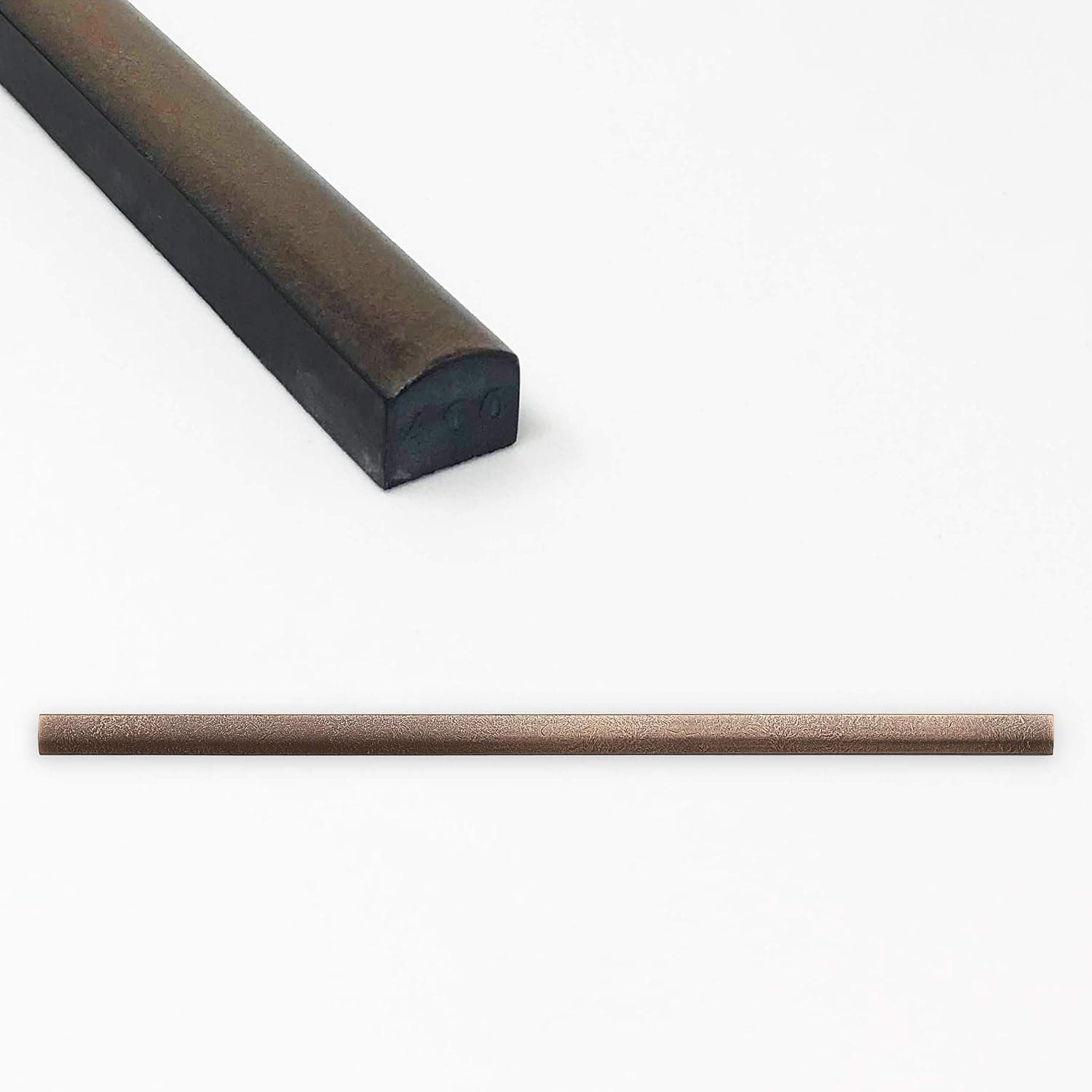 Tile Trim 1/2 x 12 inch Soho Listel Low Pencil Shower Ceramic Tile Edge Backsplash Liner Wall Molding - Antique Bronze Metal Finish (6 Pack)