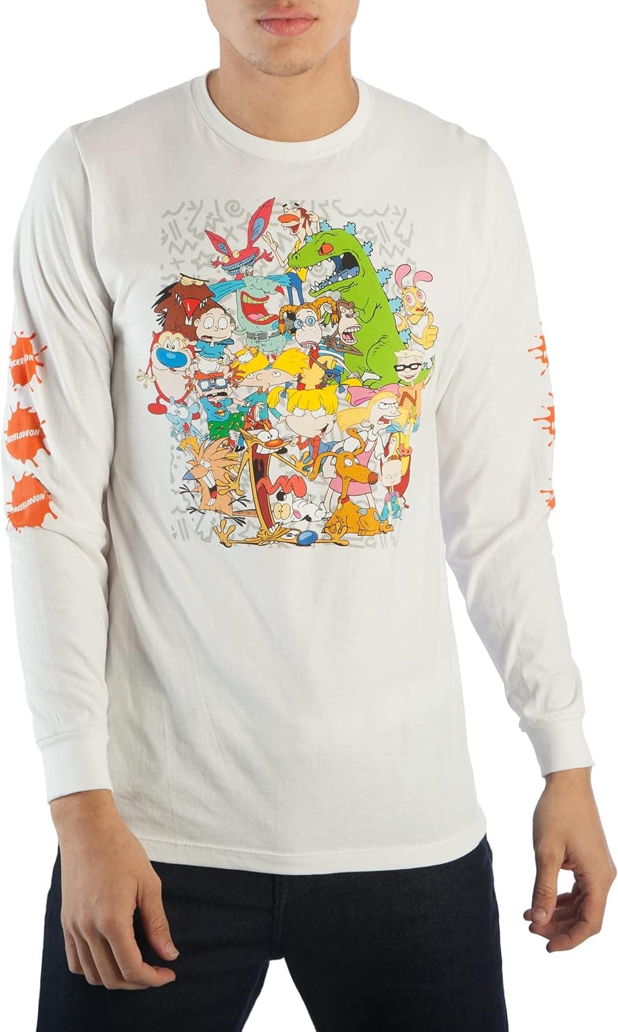Mens Nickelodeon Shirt Nickelodeon Long Sleeve Shirt Nickelodeon Long Sleeve Tee