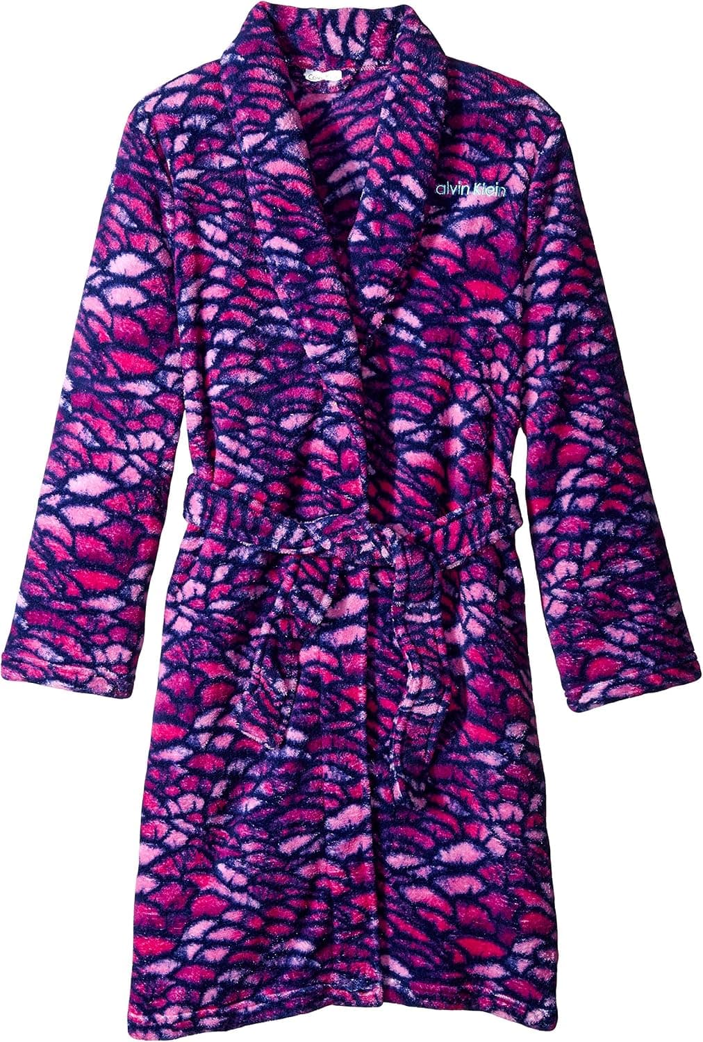 Calvin Klein Girls' Printed Plush Robe