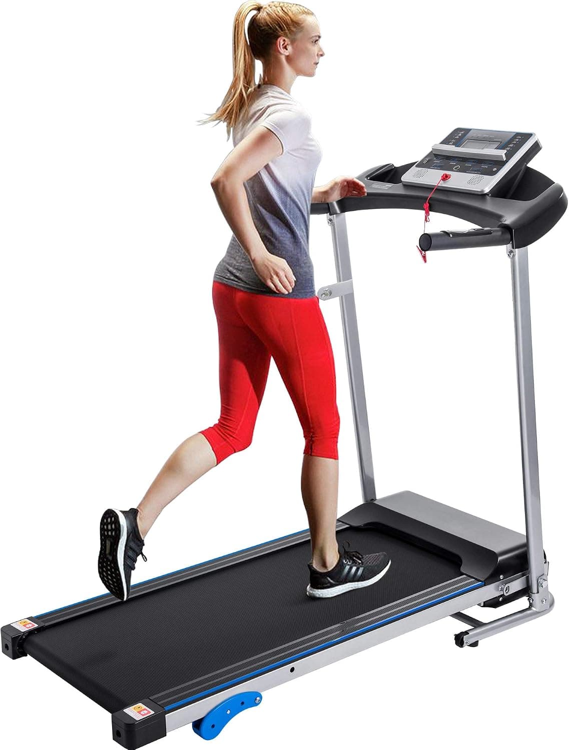 Merax Electric Folding Treadmill Motorized Running Machine Walking and Jogging Fitness Machine for Home Gym with 12 Preset Programs