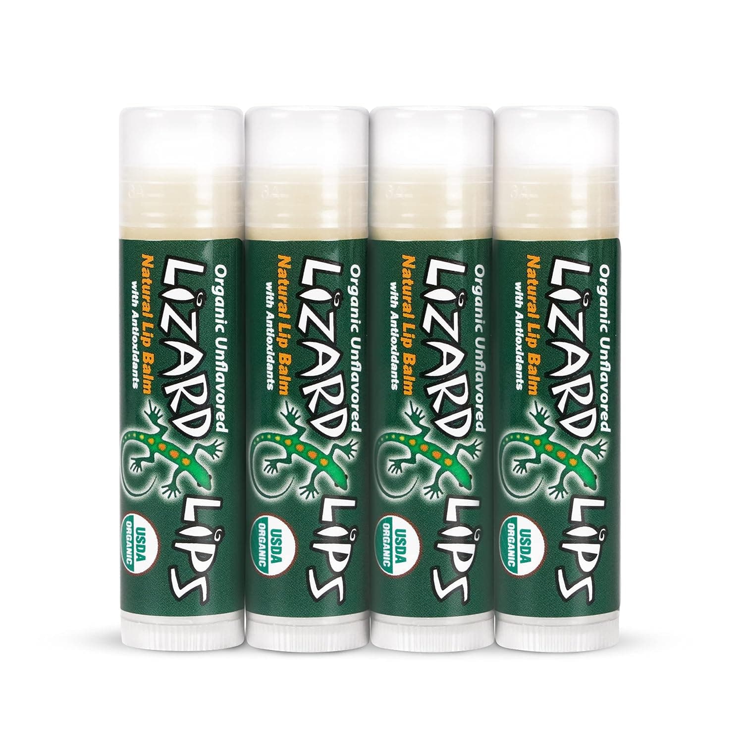 Lizard Lips USDA Certified Organic 4 Pack - Unflavored