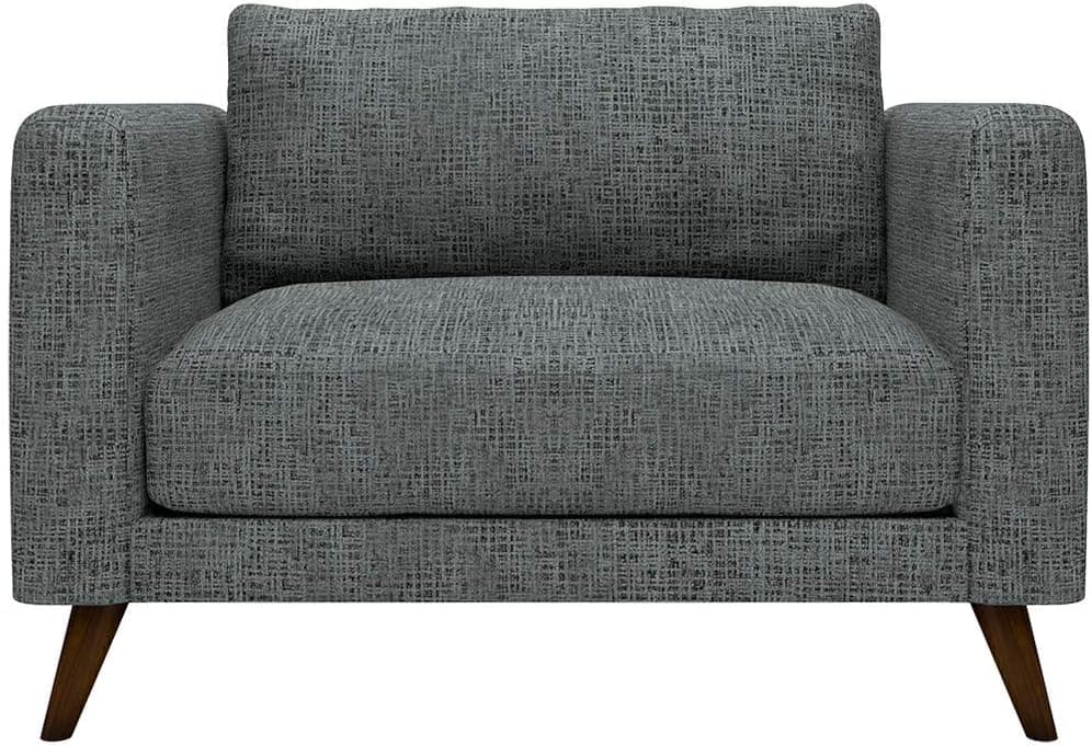 Sofab Tilly Chair-And-A-Half Upholstered Accent Seat, Blaine Grey