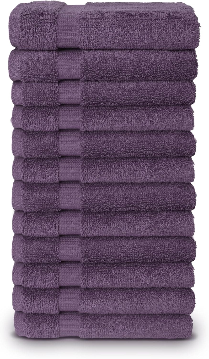TURKUOISE TURKISH TOWEL % 100 Cotton Turkish Luxury and Super Soft Towels - 12-Piece 13 by 13 inches Washcloths - Facecloths